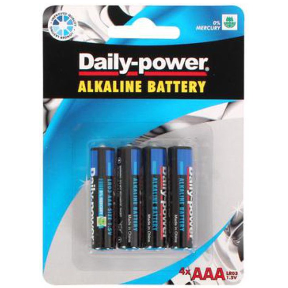 AAA - 4 Pack - Alkaline Battery - Daily Power