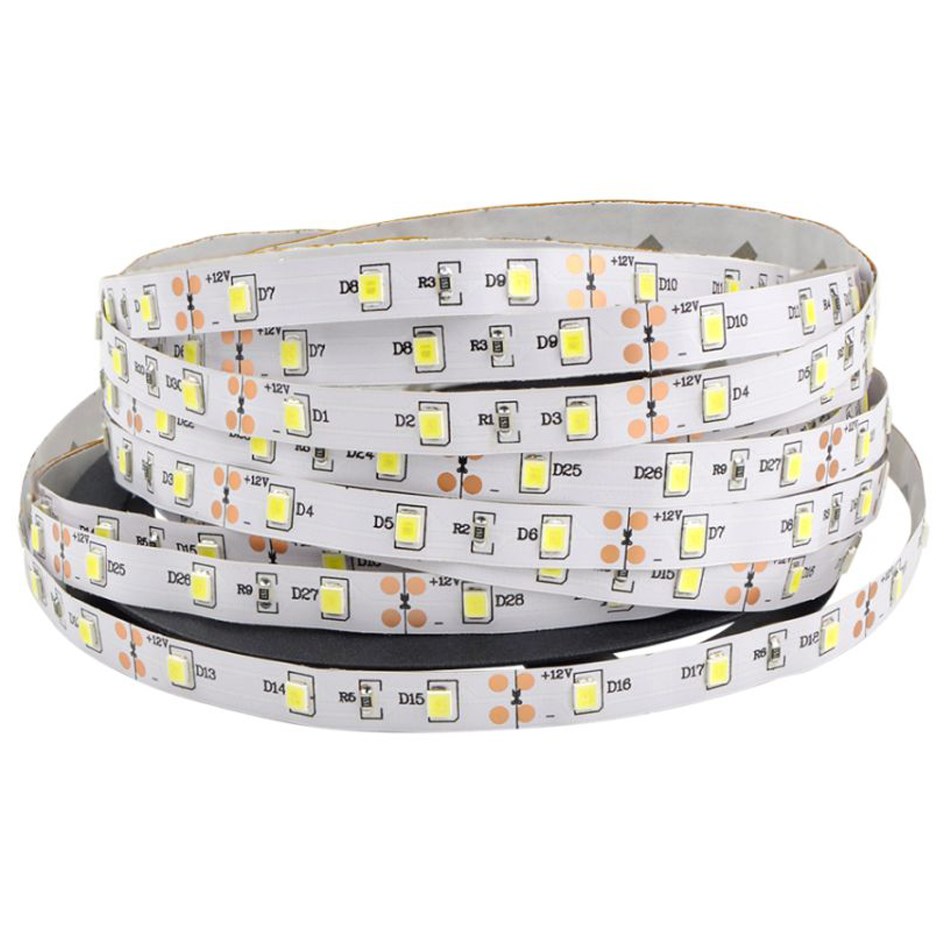 2835 - 12V - Non Waterproof - LED Striplight - 5m - Click to Choose - Cool White / 120 LEDs/m