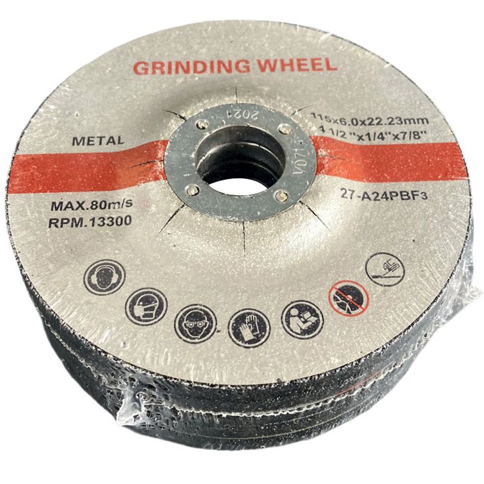 Grinding Wheel Inox -115mm x 6.0mm x 22.23mm - 6mm / 5 Pack