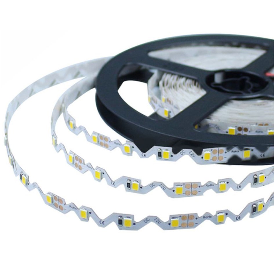 2835 - 12V - Non Waterproof - LED - S Bend - 5m - Click to Choose - Cool White / 60 LEDs/m