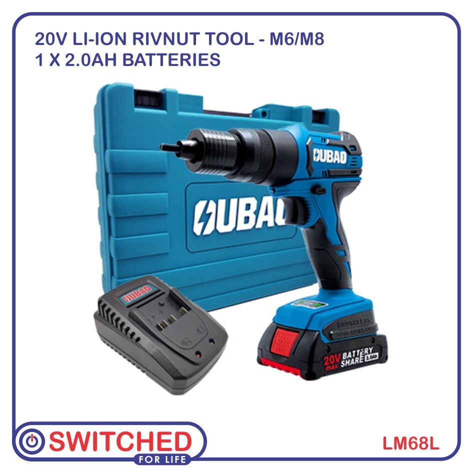 LM68L - Rivet Nut Tool,nut size M6//M8.Low speed - 20V - Oubao