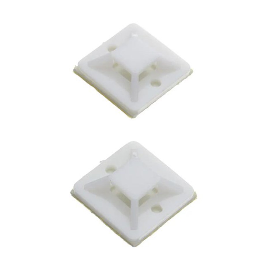 Cable Tie Mount - 25mm x 25mm / 100 Pack / White