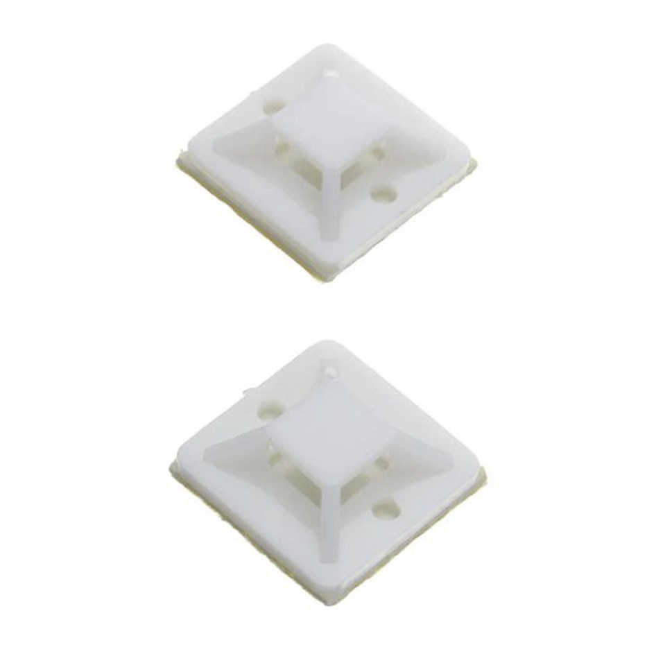 Cable Tie Mount - 30mm x 30mm / 100 Pack / White