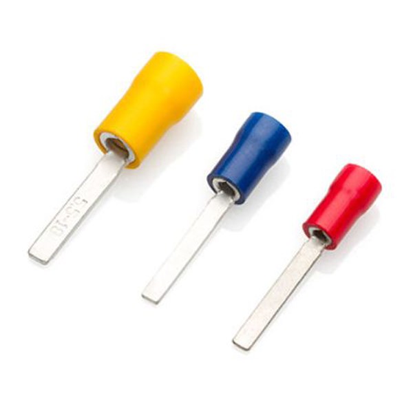 Pre-Insulated Flat Blade (DB) Terminals - 0.5mm-1.5mm / 13mm / 100 Pack