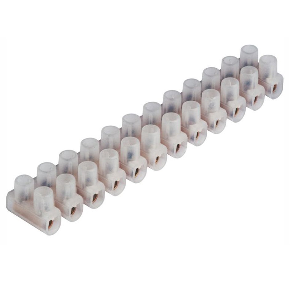 Plastic Terminal Block - 6 Amp / Clear