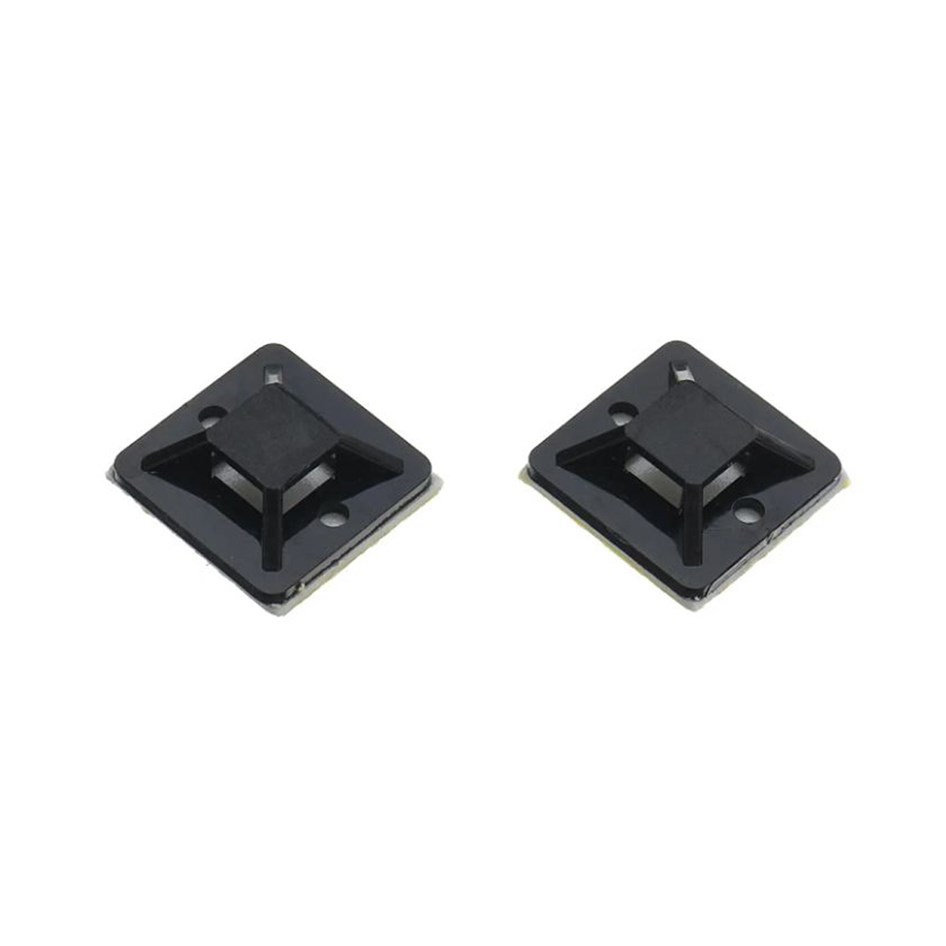 Cable Tie Mount - 25mm x 25mm / 100 Pack / Black