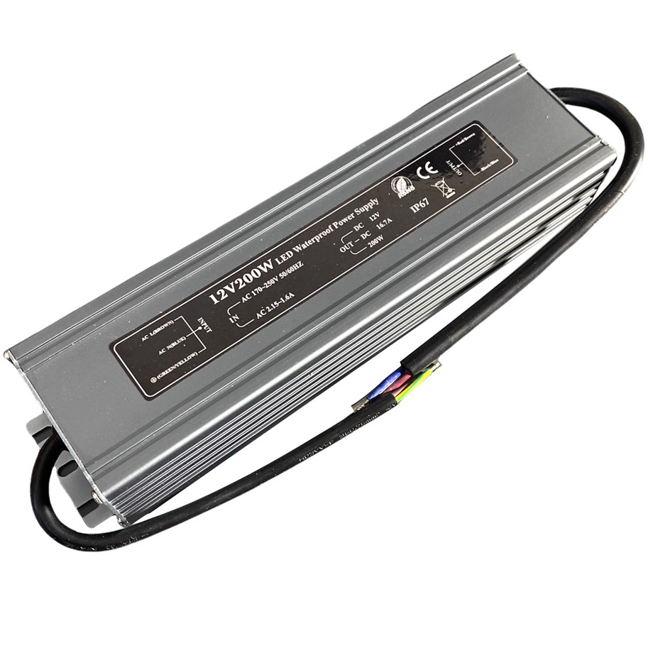 Power Supply - 12V - Waterproof - 200 Watt