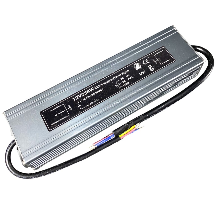 Power Supply - 12V - Waterproof - 250 Watt