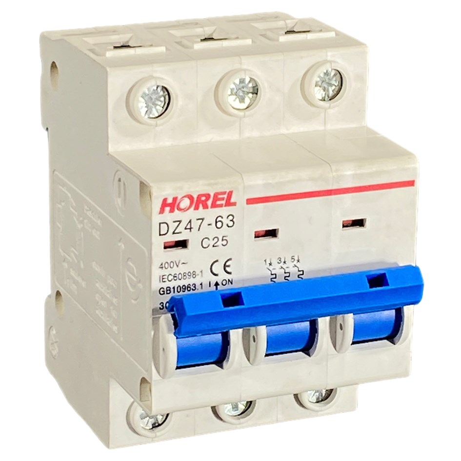 Miniture Circuit Breaker - 3 Pole - 25 Amp