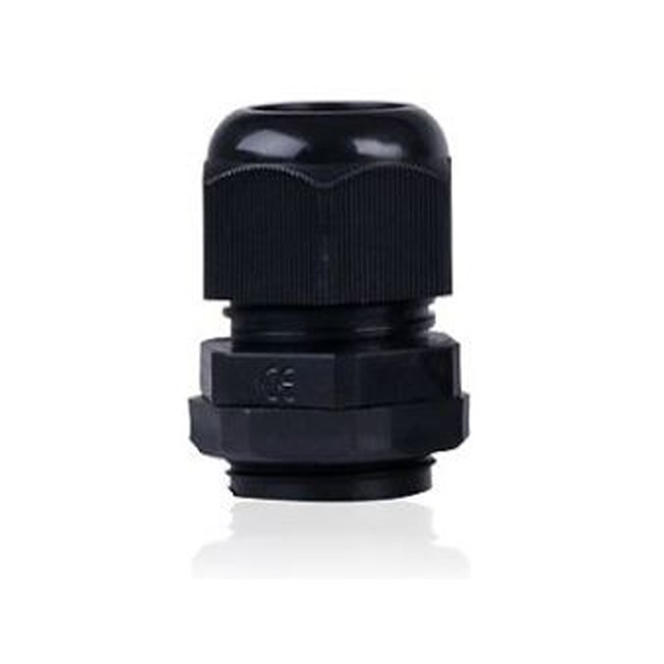 Black Nylon PG Cable Gland - 24mm / 10 Pack