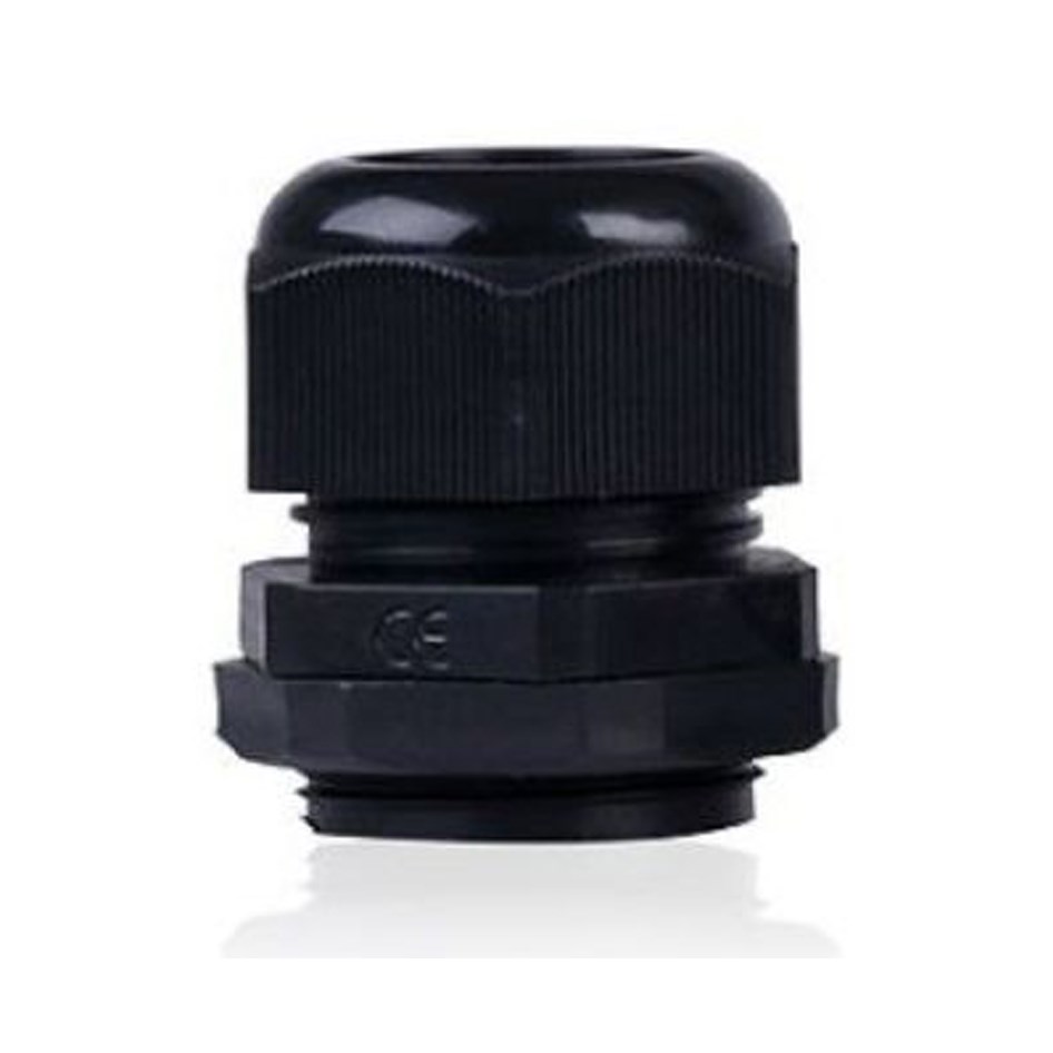 Black Nylon PG Cable Gland - 42mm / 5 Pack