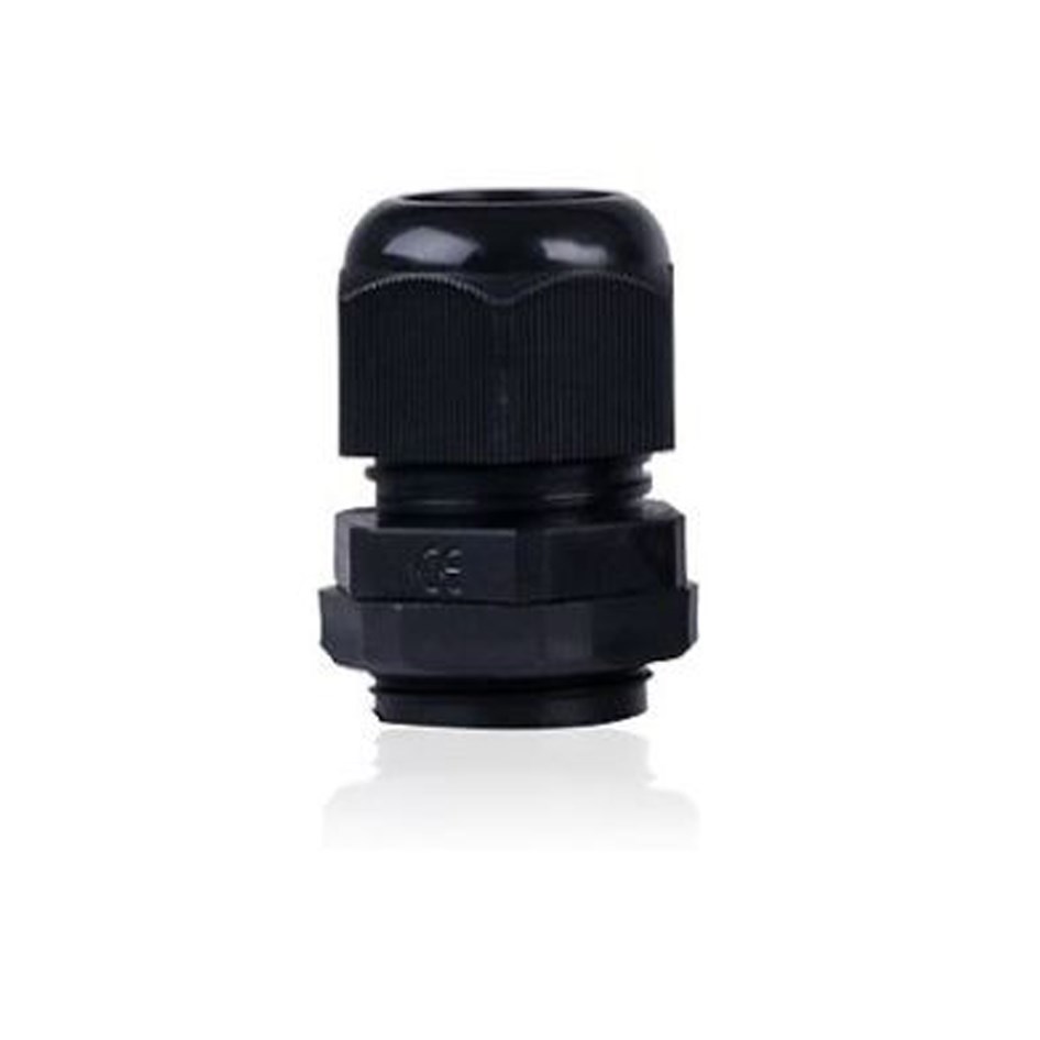 Black Nylon PG Cable Gland - 21mm / 100 Pack