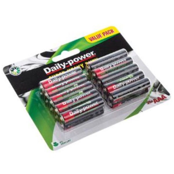 AAA - 20 Pack - Super Heavy Duty Battery - Daily Power - Value Pack