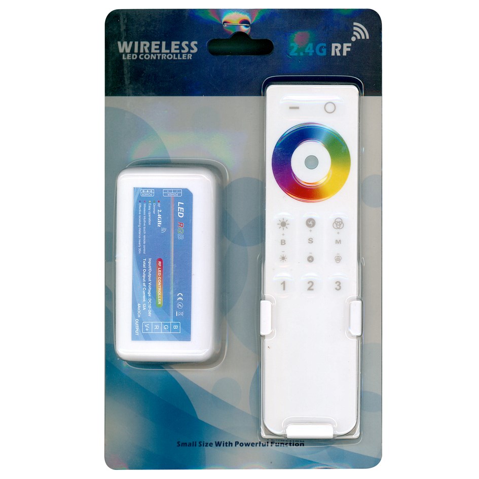 RGB LED Controller 2.4G RF Wireless Touch Screen Remote2.1mm DC plug