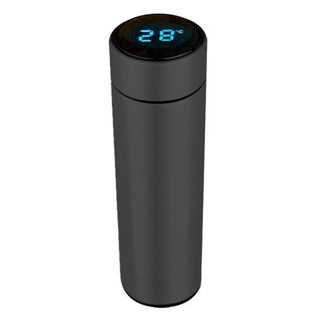 Digital Thermometer Flask - Black
