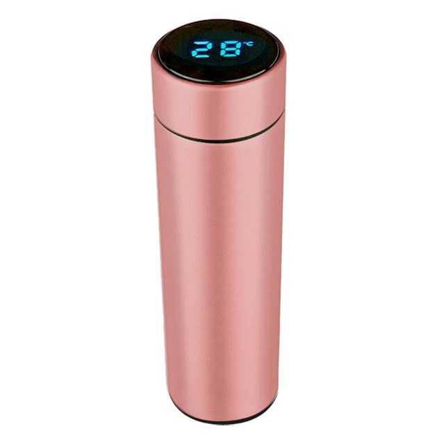 Digital Thermometer Flask - Pink