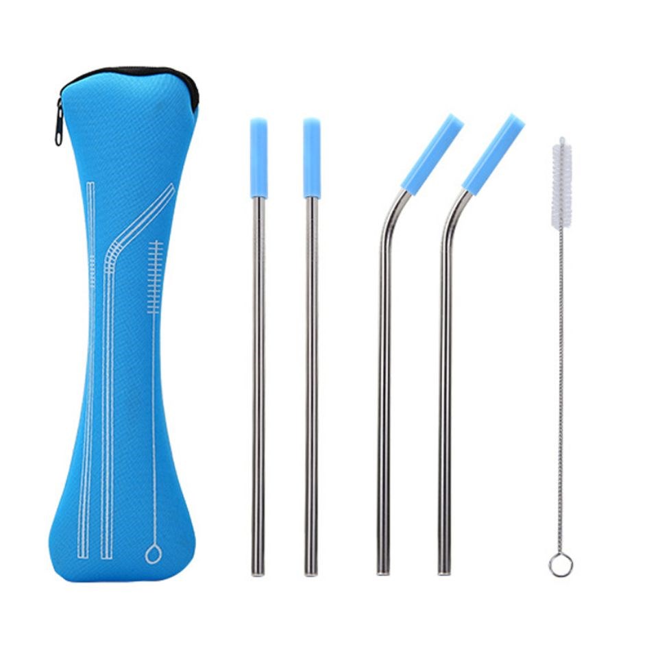 Straw Set - 5 Piece in Zippable Bag