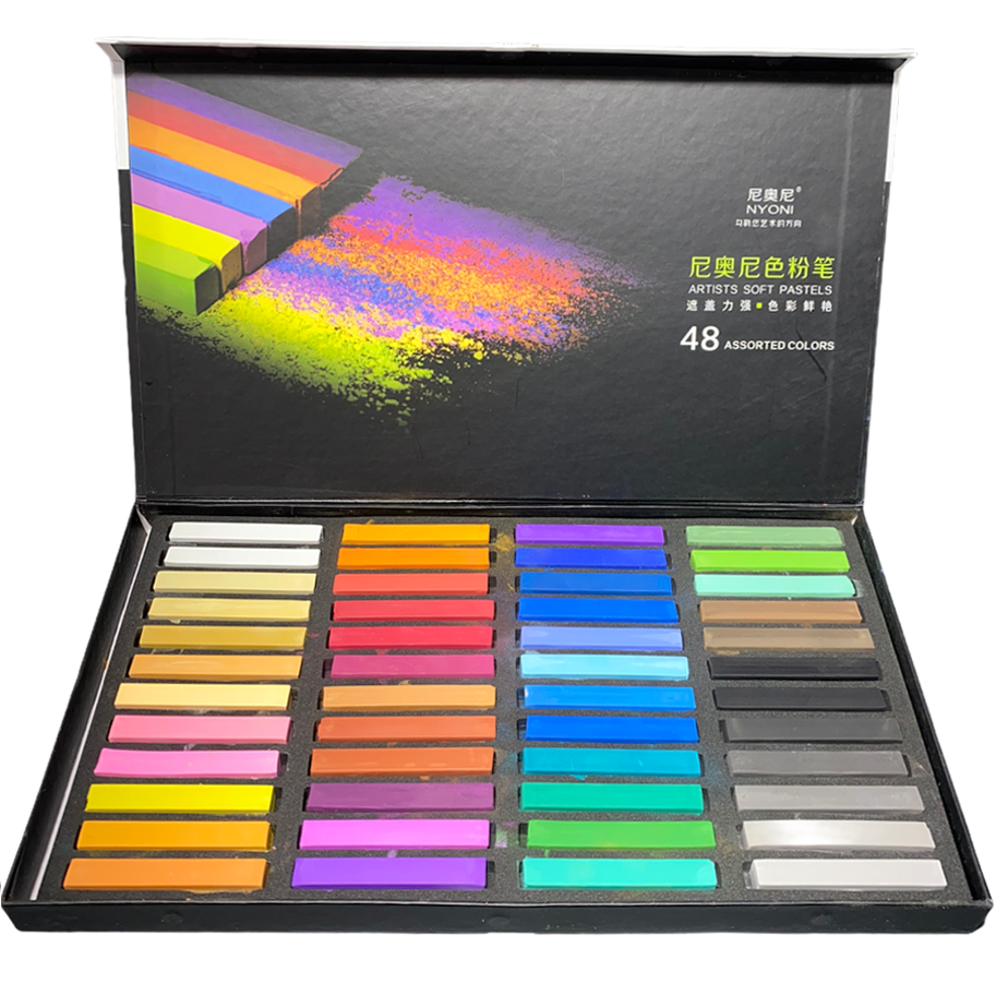 Nyoni - Color Chalk Artist Soft Pastels - 48 Colors / (SC N2829)