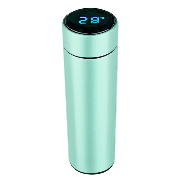 Digital Thermometer Flask - Teal