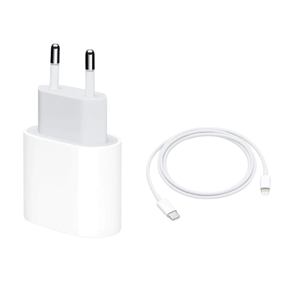 18W Power Adapter Charger - USB C - with Lightning Cable - 1m