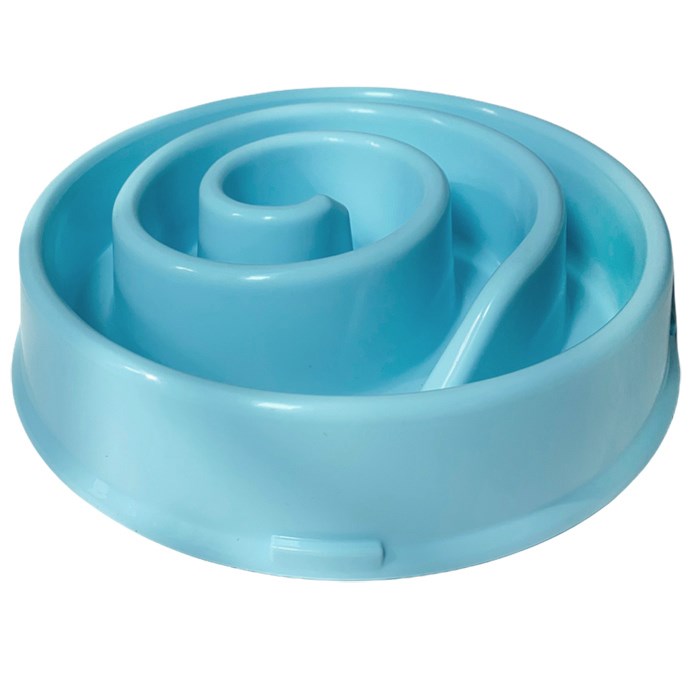Happy Hunting Slow Feeder Pet Bowl - Blue