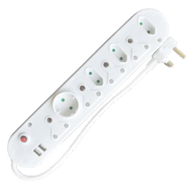 Selectrix - 8 Way Multiplug With 4 X 16A + 3 X 5A 2 Pin + 1 Round Socket + 2 USB - (SC 28B)
