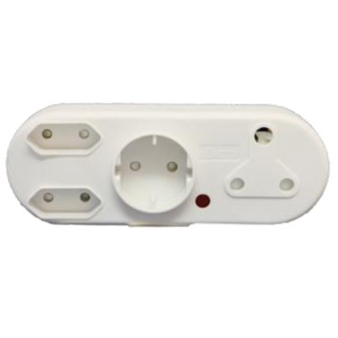 Selectrix - 1 X 16A + 2 X 5A + 1 X Round Adaptor with light - (SC 56)