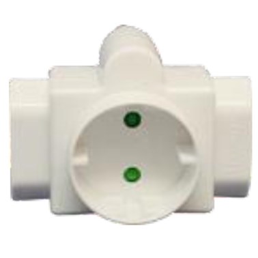 Selectrix - 1 Round 2 pin 16A + 2 X flat 2 Pin 5A Adaptor - (SC 593)