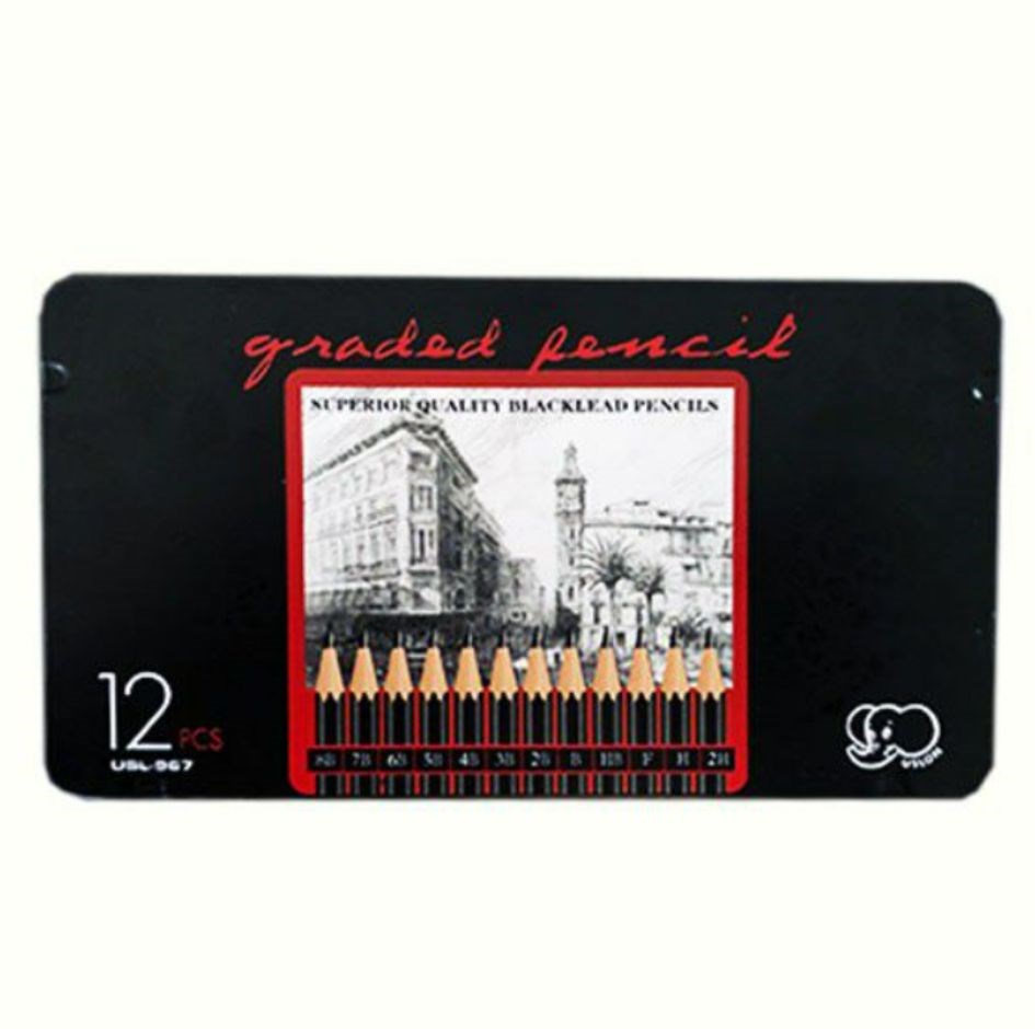 Pencil Set - Tin of 12 Graded Pieces