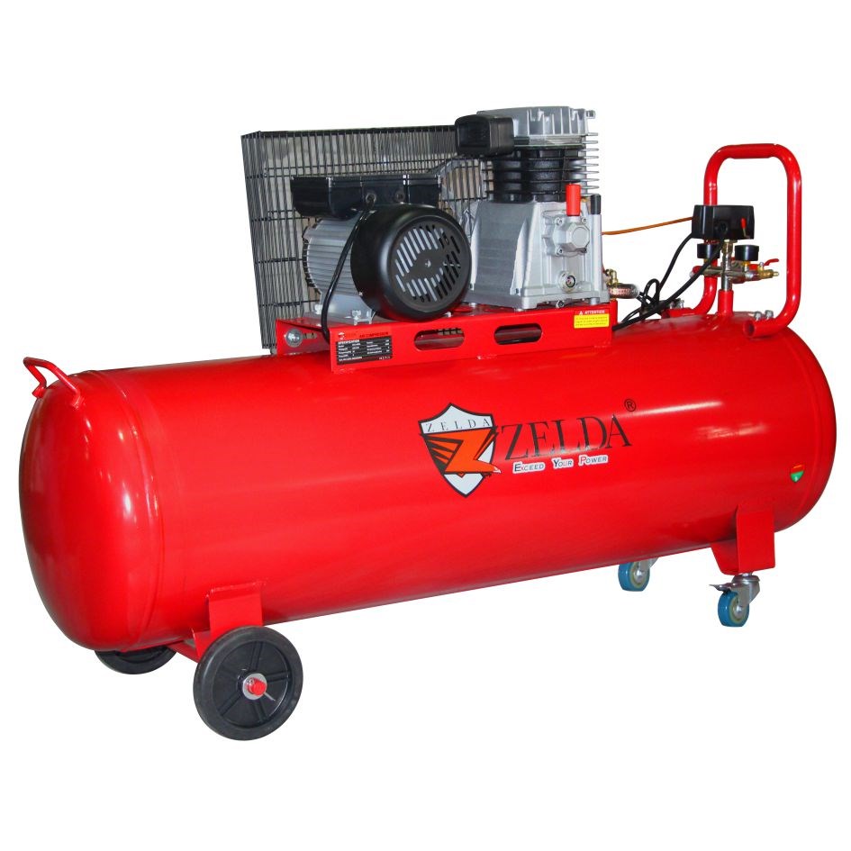 Zelda - Compressor - 3HP - 200 Litre Belt Driven Air Compressor - 230V - 8 Bar